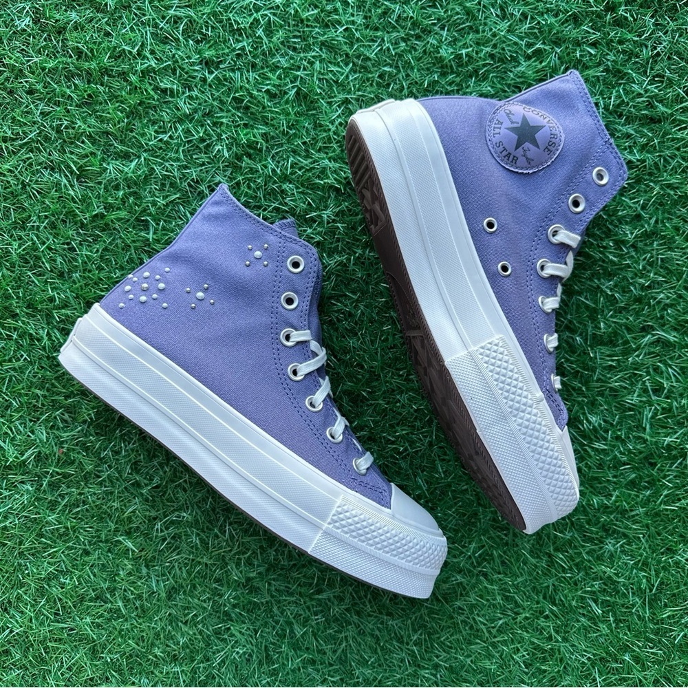 🎁Converse Chuck Taylor All Star Ctas Lift Hi Lavender Ash - Picture 12 of 12